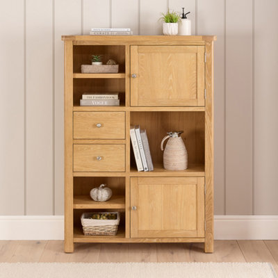 The Furniture Market Marbury Oak High Open Display Shelf Unit Bookcase from B&Q