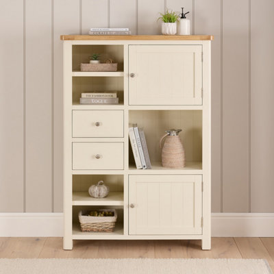 The Furniture Market Marbury Cream Painted High Open Display Shelf Unit Bookcase from B&Q