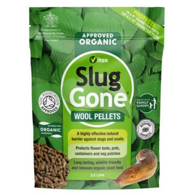 Slug Gone 3.5LNatural Wool Pellets For Slug & Snail Deterrent from B&Q