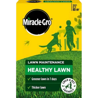 Miracle-Gro Healthy Lawn 80M²Fast-Acting Lawn Fertiliser For StrongGreen Grass Growth from B&Q
