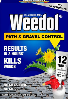  - Weedol Path & Gravel Weedkiller Concentrate 12 Tubes For PathsPatios & Driveways
