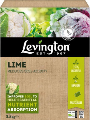 Levington Garden Lime 3.5Kg Soil Improver And Ph Balancer Reduces Acidity Prevents Club Root from B&Q