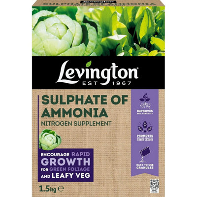 Levington Sulphate Of Ammonia 1.5Kg High-Nitrogen Fertiliser from B&Q