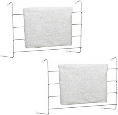 4 Bar Radiator Airer White Over Radiator Clothes Drying Rack Indoor Laundry Dryer Towels Socks Small Garments ( Pack Of 2) from B&Q