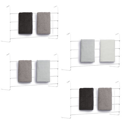 4 Bar Radiator Airer White Over Radiator Clothes Drying Rack Indoor Laundry Dryer Towels Socks Small Garments  (Pack Of 4) from B&Q