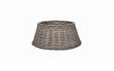  - Natural Wicker Christmas Tree SkirtGrey Medium For Tree Base