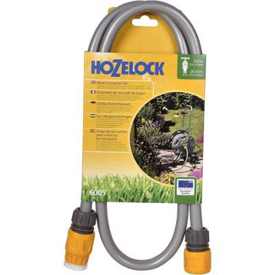 Universal Hose Connection Kit 1.5M 13mm Flexible Pipe Adapter Reel Cart 21mm 26.5mm Threaded Tap Connector Watertight 100-001-867 from B&Q