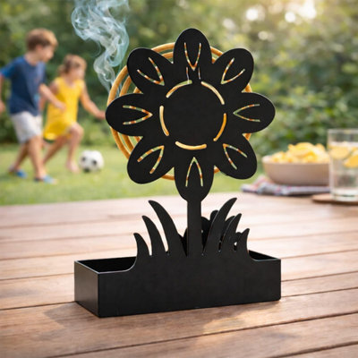 Ckb Ltd Insect Incense Spiral Holder With 10 Citronella Stick Repellent Coils Metal Flower Stand Tray Indoor & Outdoor Garden Use from B&Q