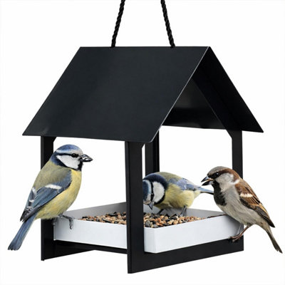 Ckb Ltd Metal Hanging Bird Table Feeder Large Capacity Outdoor Wildlife Feeding Station Platform Easy Clean Weatherproof Steel from B&Q