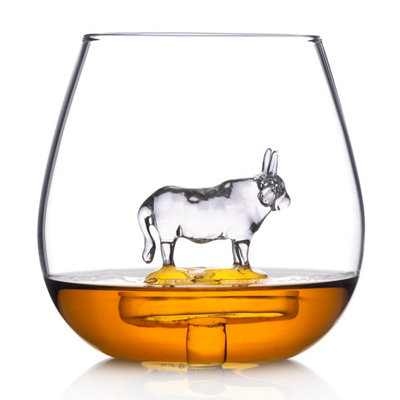 Ckb Ltd Novelty Highland Cow Bull Themed Design Drinking Glass 500Ml Tumbler Unique Farmer Countryside Gift Boxed Single 1Pc from B&Q