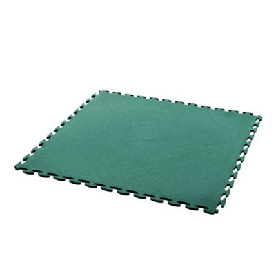 Duratile 50Cm Smooth Finish Green Garage Floor Tiles Pack Of 4 Covering 1M2