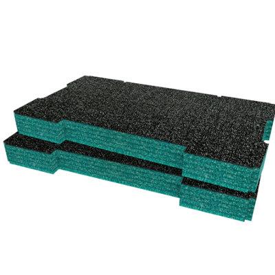 Shadow Foam Ridgid Pro System Tool Organiser (Version 1) Foam Inserts (Teal 50mm) from B&Q