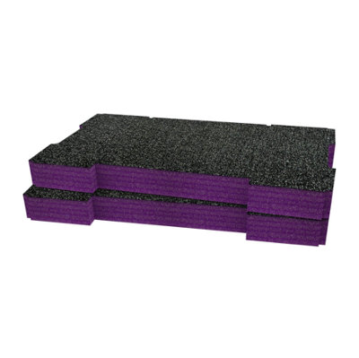 Shadow Foam Ridgid Pro System Tool Organiser (Version 1) Foam Inserts (Purple 50mm) from B&Q