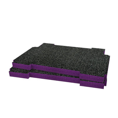 Shadow Foam Ridgid Pro System Tool Cart (Version 1) Foam Inserts (Purple 30mm) from B&Q