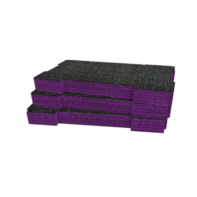 Shadow Foam Ridgid Pro System Toolbox Stack (Version 1) Foam Inserts (Purple 50mm) from B&Q