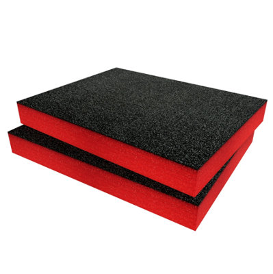 Shadow Foam Magnusson Clikstor 1-Drawer Stackable Tool Chest Foam Inserts (Red 50mm) from B&Q