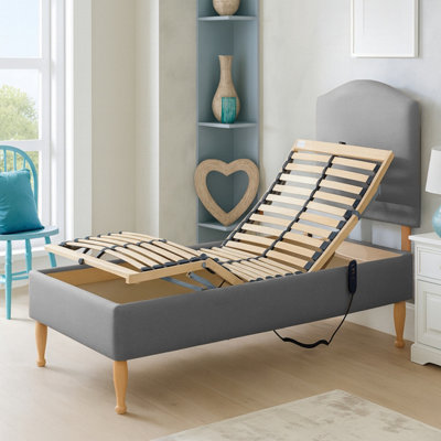 B&Q Electric Adjustable Bed Base With Optional Height Adjustment Legs, Grey