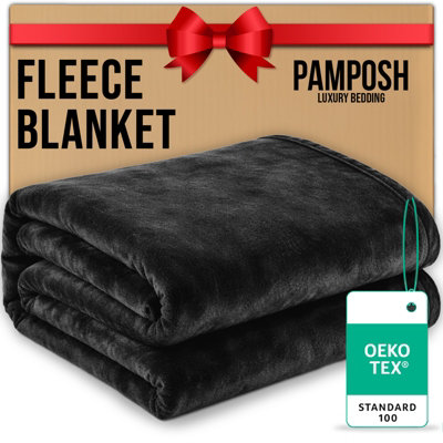 Pamposh Flannel Fleece Super King Size Throw Blankets Microfiber Solid Blankets Lightweight Plush Fleece Blanket Super King Size from B&Q