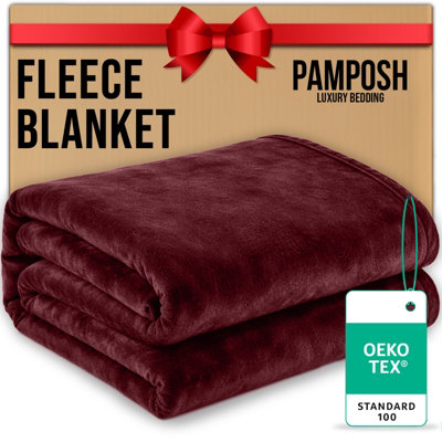 Pamposh Flannel Fleece Single Throw Blankets Microfiber Solid Blanket For Bed And Couch Ultrasoft Lightweight Plush Fleece Blanket from B&Q