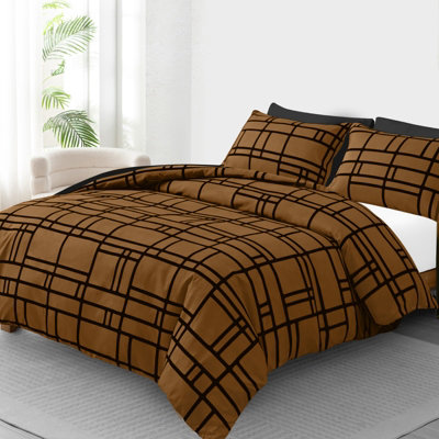 Pamposh Super King Duvet SetPremium Brushed Microfiber Reversible Super King Duvet Cover With Zipper Closure