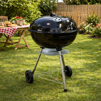 Home Treats Charcoal Barbeque Grill Outdoor Barbecue Portable Round Bbq from B&Q