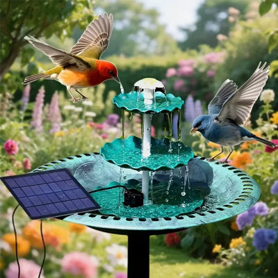 Solar Fountain Pump Diy 3.5W Solar Water Pump With 3 Tiers Birdbath Solar Fountain Detachable Solar Pump For Birdbath Fish from B&Q