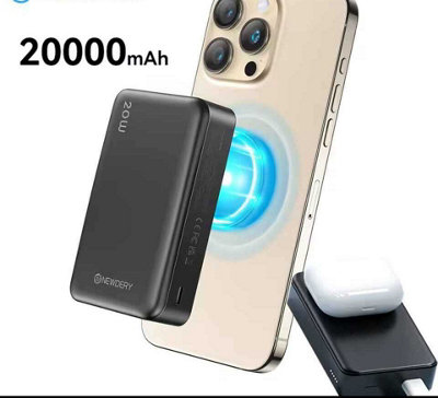 20000Mah Magnetic Power Bank Pd 20W Wireless Fast Charging from B&Q