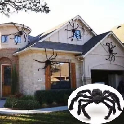  - 90Cm Halloween Big Plush SpiderHalloween Decoration Party Props Outdoor Big Spider Decoration Chamber Trick A Prank