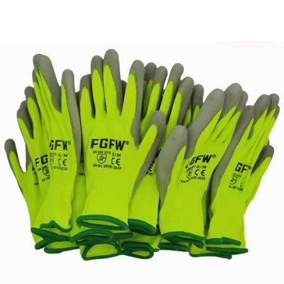 Medium Pu Coated Work GlovesLightweightDurable Safety Gloves