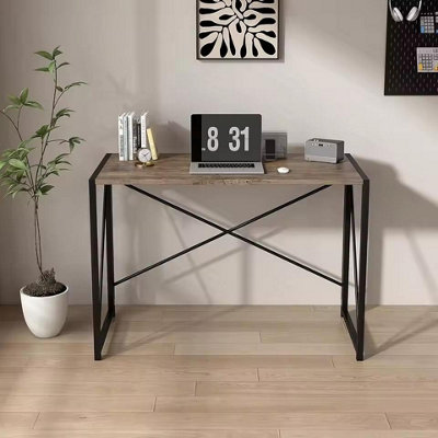  - Folding Computer Desk Workstation Foldable For Office Home Study Writing Table No Assembly 80Cm