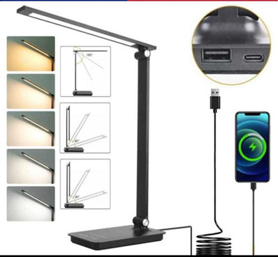  - Led Table Lamp Touch Control,usb Charging 5 Modes Eye-Caring