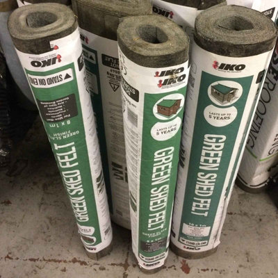 6M Green Mineral Roofing Felt Sheet For Shed Roofs from B&Q