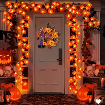  - Usb 6M Halloween Led Maple Leaf Garland Lights