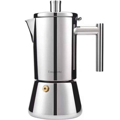 Diego Stovetop Espresso Maker  Stainless Steel Italian Moka Pot Induction Compatible from B&Q