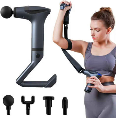 B&Q Deep Tissue Massage Gun  Electric Fascia Gun With Detachable Handle For Muscle Relief