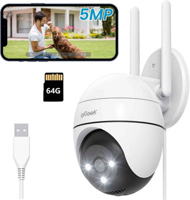 5Mp Dual-Band Wifi Outdoor Cctv Camera2.4/5Ghz Cctv With Night Vision from B&Q