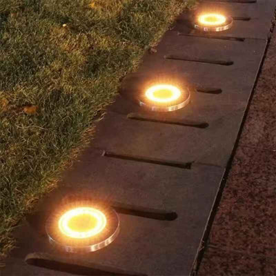 8Pcs Solar Disk Lights  20Led Outdoor Ground Lamps For GardenLawn & Pathway Decoration from B&Q