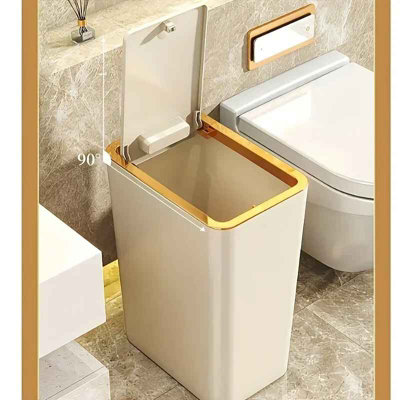  - Odor Proof One-Touch Trash Can For Bathroom Kitchen Durable Leakproof Bin