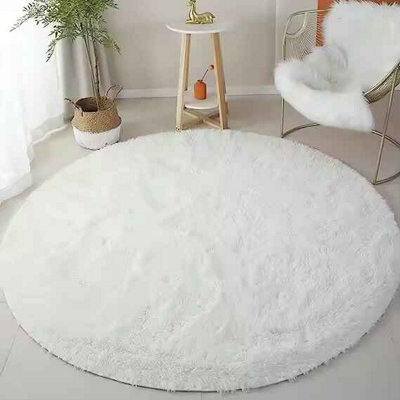 Fluffy Round Rug 180Cm  Soft Plush Carpet For & Girls Rooms from B&Q