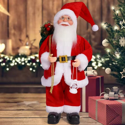 B&Q 2025 Christmas Santa Doll With Gift Bags  Xmas Home & Party Decor