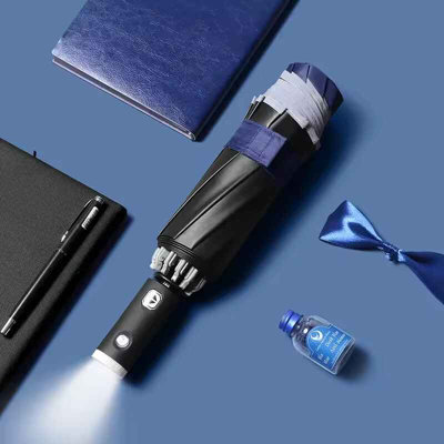  - Folding Automatic Sun & Rain Umbrella  Uv ShieldWaterproofLed Flashlight