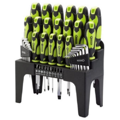 44Pc Allen Key & Screwdriver Bit Set With Organizer Stand from B&Q