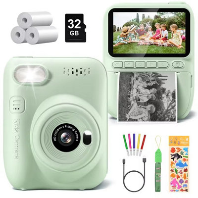 B&Q Instant Print Mini Digital Camera 1080P Portable Video Recorder
