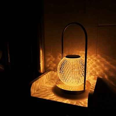 Wireless Table Lamp Rechargeable Portable Bedroom Bedside Touch Crystal Desk Lamp from B&Q