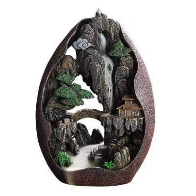 Smoke Waterfall Backflow Incense Burner Resin Censer For Home Decor from B&Q