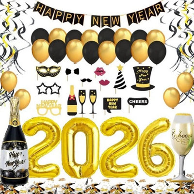 Happy New Year Decoration  Banner Giant Foil from B&Q