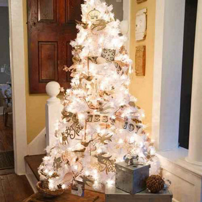 Artificial Christmas Tree 6Ft With Led Lights And Stand from B&Q