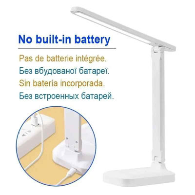 Led Touch Desk Light White Folding Dimmable Usb Bedside Reading Light from B&Q