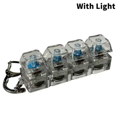 4 Button Mechanical Keyboard Tester Led Fidget Keychain Stress Relief from B&Q