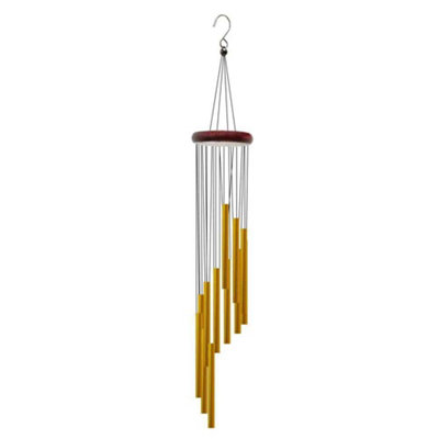  - Golden Silver Aluminium Wind Chimes 12 Tube Home Garden Decoration